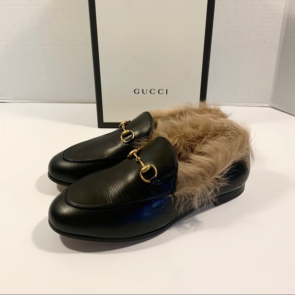 NWT Gucci Jordaan Fur Loafers 37.5 - Picture 4 of 6